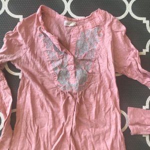 Anthropologie Peachy Coral Top